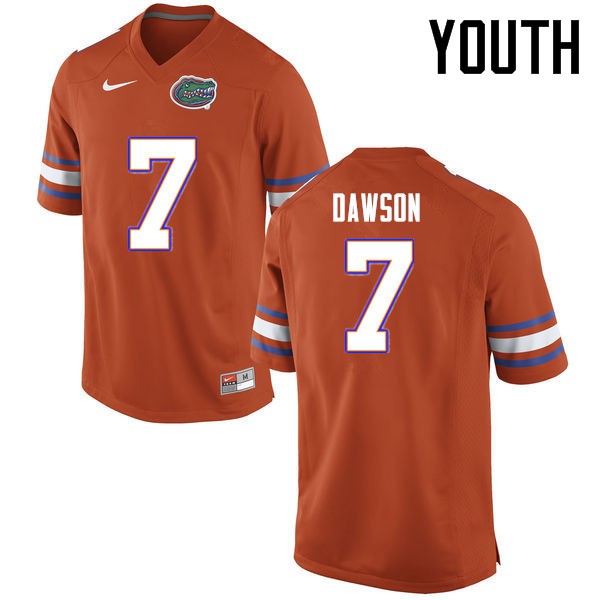 Florida Gators Youth #7 Duke Dawson College Football Jersey Orange